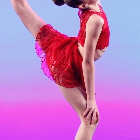 Custom Hollywood Babe/Broadway Babe Red Lyrical Dance Costume - Picture 3 of 10